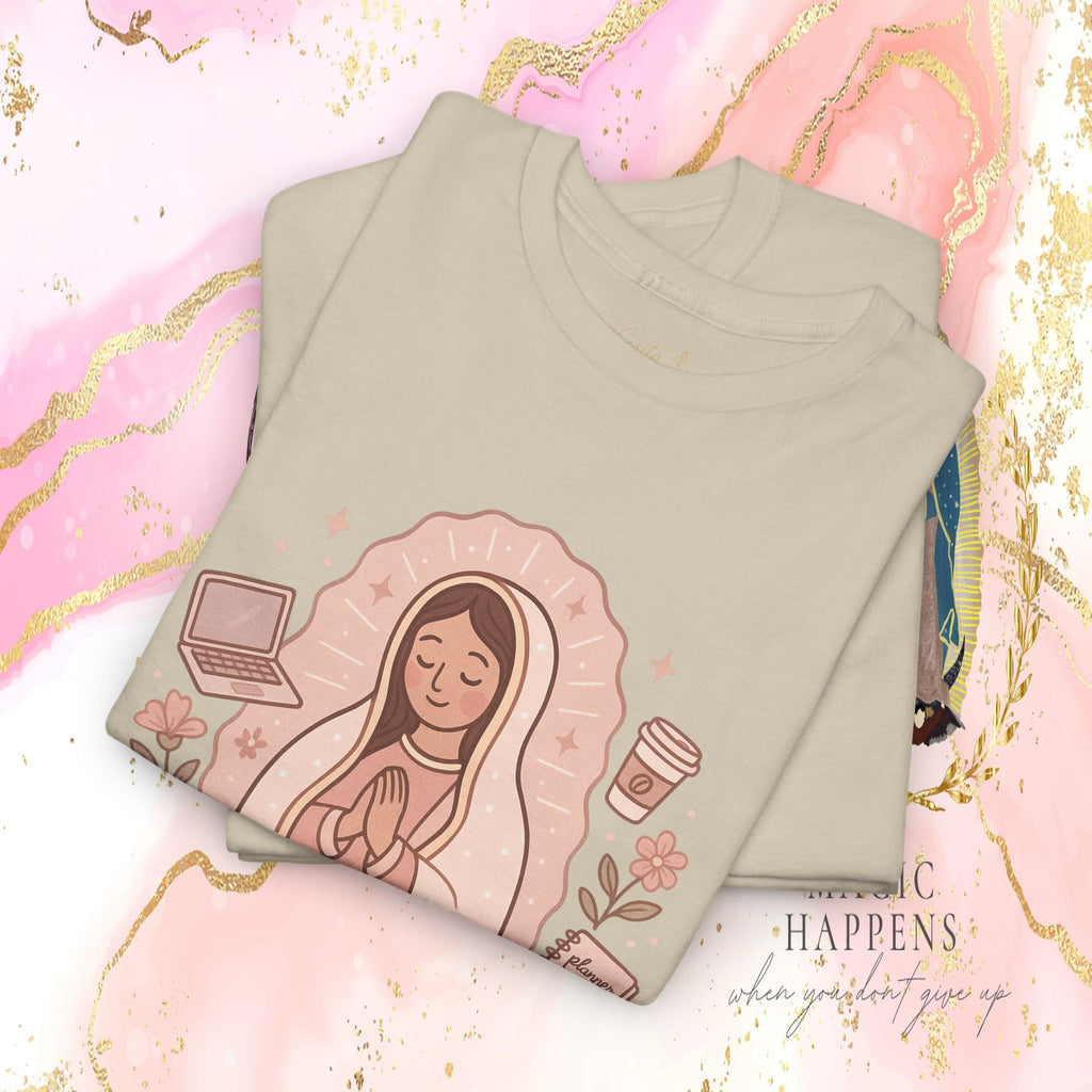 Con Fe y Fuego T-Shirt – Virgen Inspired Graphic Tee, Spiritual Faith Shirt, Latina Religious Unisex Top