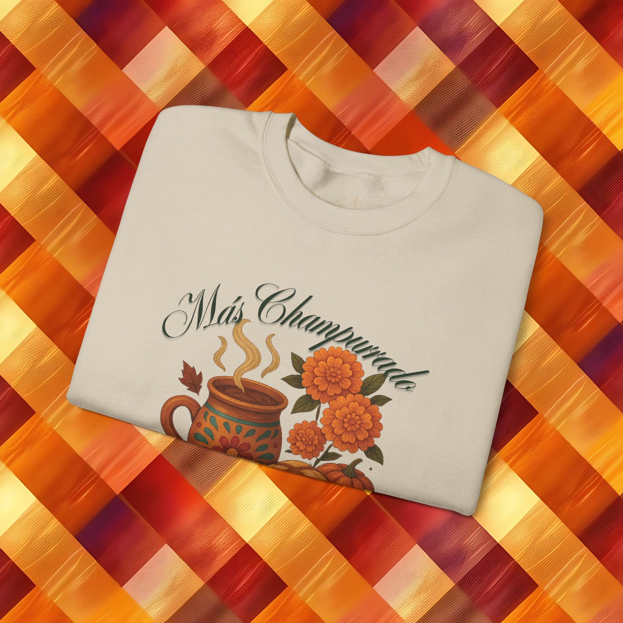 Más Champurrado Menos Drama Sweatshirt – Cozy Mexican Fall Crewneck, Pan Dulce & Hot Drink Sweater, Latina Autumn Outfit